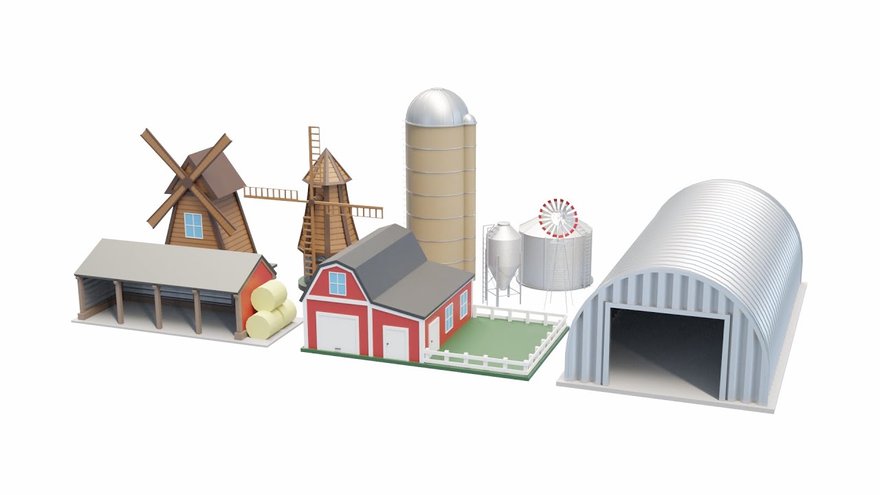 Farm Building Collection 2 3D Model