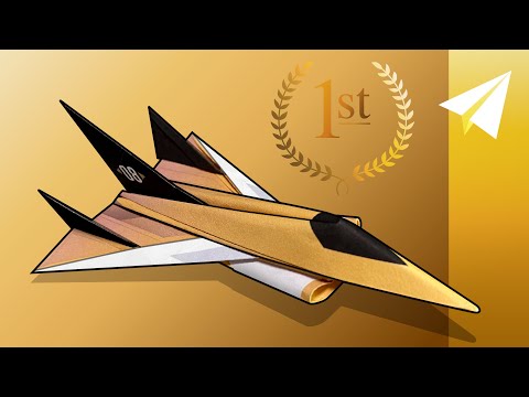 Competition Winning Jet Paper Airplane — How to Make Challenger Alpha, designed by Neal Rawat