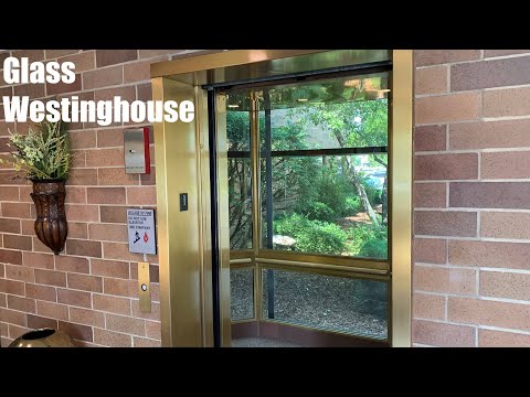 Awesome Glass Westinghouse Hydraulic Elevator @ Crystal Lake Office Pavilion - Crystal Lake, IL