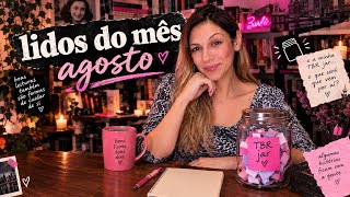 todos os livros que li em agosto + TBR jar