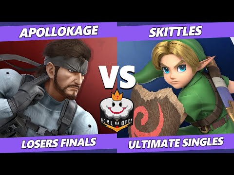 GOML NA Open Midwest USA Losers Finals - SKITTLES (Young Link) Vs. ApolloKage (Snake) Ultimate SSBU
