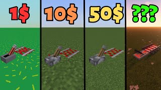 1$ vs 10$ vs 50$ vs ???$ in minecraft