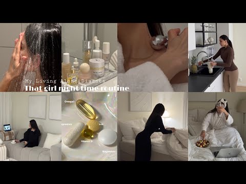 My Living Alone Diaries | That Girl Night Time Routine, Everything shower, Skin care  ✨🦢🍍🫧