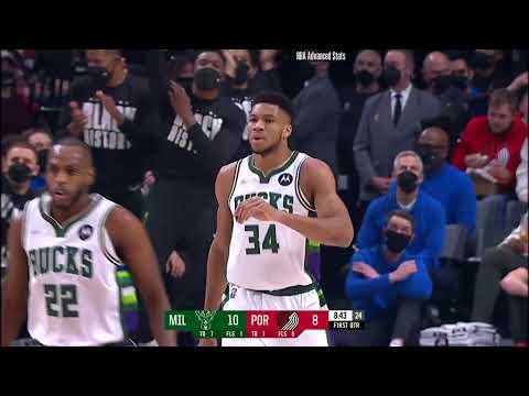 Career Game #633: Giannis Antetokounmpo Highlights vs POR (02/05/2022)