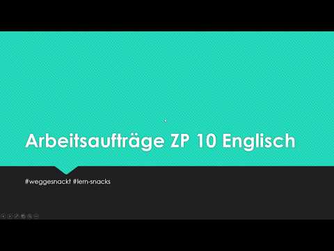 Arbeitsaufträge ZP 10 Englisch