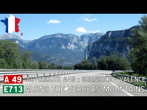 France (F): A49 Grenoble - Valence along the Vercors Mountains