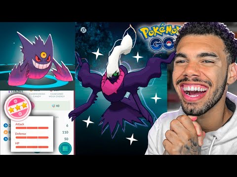 MEU PRIMEIRO DARKRAI SHINY & MEGA GENGAR 100% - POKEMON GO | Cris |