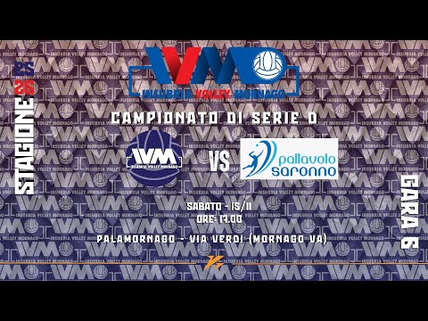 Volley Serie D Maschile: INSUBRIA VOLLEY MORNAGO Vs. ASD PALLAVOLO SARONNO (SU)