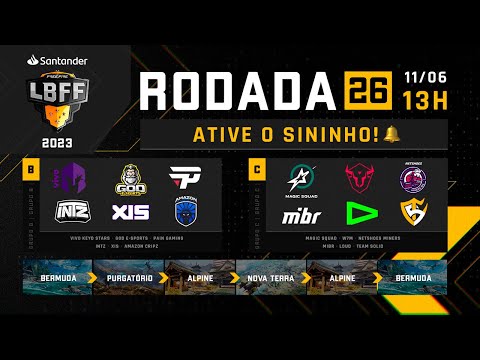 LBFF 2023 RODADA 26 AO VIVO - GRUPOS B E C | FREE FIRE ESPORTS BRASIL
