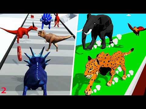 Dino Rush | Animal Transform  - Gameplay Walkthrough Max Levels (Part 2)
