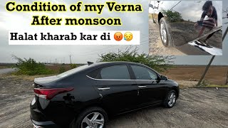 Condition Of My Hyundai Verna After Monsoon  Scrat