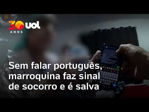 Mulher marroquina vítima de violência doméstica é salva pela PM após sinal de ajuda em SP; vídeo