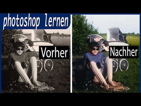 Photoshop - Bilder von schwarz weiß in Farbe  ( KI basiert ) - Super Zoom