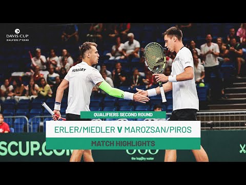 Piros/Marozsan v Erler/Miedler | Hungary v Austria| 2025 Davis Cup Qualifiers 2R Match Highlights