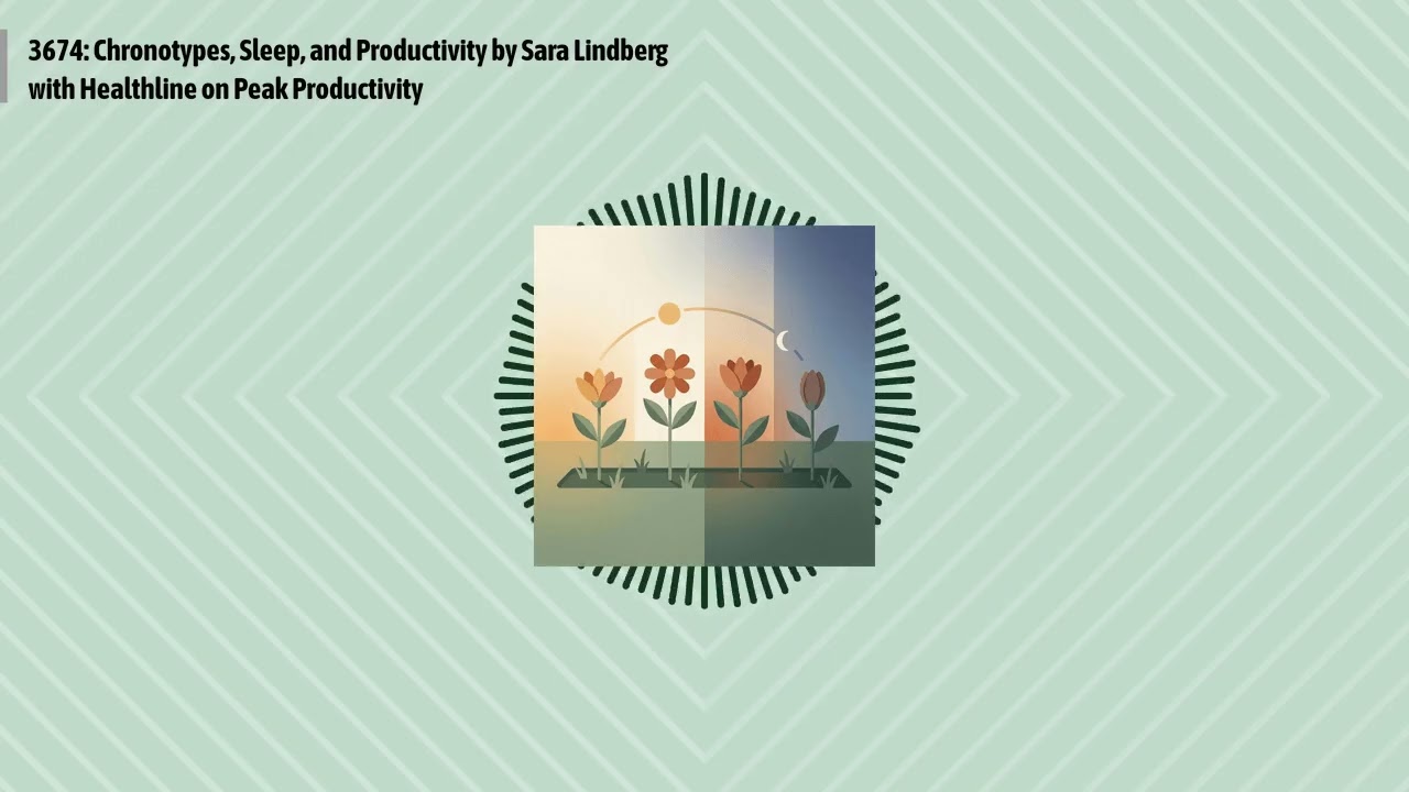 3674: Chronotypes, Sleep, and Productivity by Sara Lindberg with Healthline on Peak Productivity...