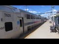 NJ Transit Full HD New York Bound Train Of Bi Levels Departing Hamilton Station