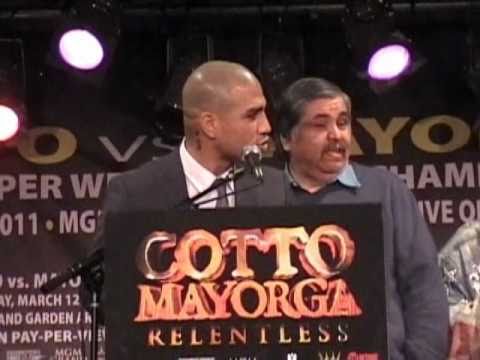 MIGUEL COTTO VS RICARDO MAYORGA - RELENTLESS - Plus Christy Martin Presser At BB Kings NY.
