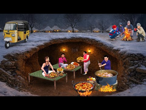 Thand Mei Underground Dhaba Chicken Mutton Biryani Cooking Underground Hindi Kahaniya Moral Stories