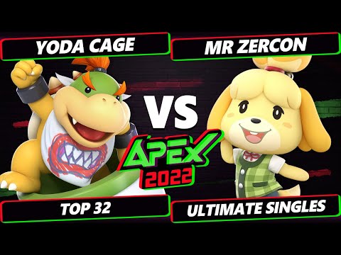 Apex 2022 - Yoda Cage (Bowser Jr) Vs. Mr.Zercon (Isabelle) SSBU Ultimate Tournament