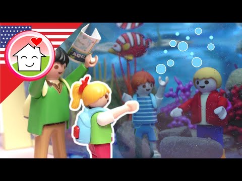 Playmobil English At the Aquarium with Lena’s Class - The Hauser Family