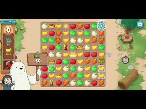 We Bare Bears Match3 Repairs Level 102 - No Boosters