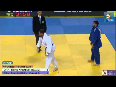 Judo 2014 European Championships Montpellier: Bondarenko (UKR) - Simionescu (ROU) [+100kg]