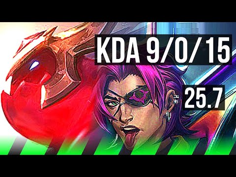 ZAC vs KAYN (JGL) | 9/0/15, Legendary | EUW Diamond | 25.7