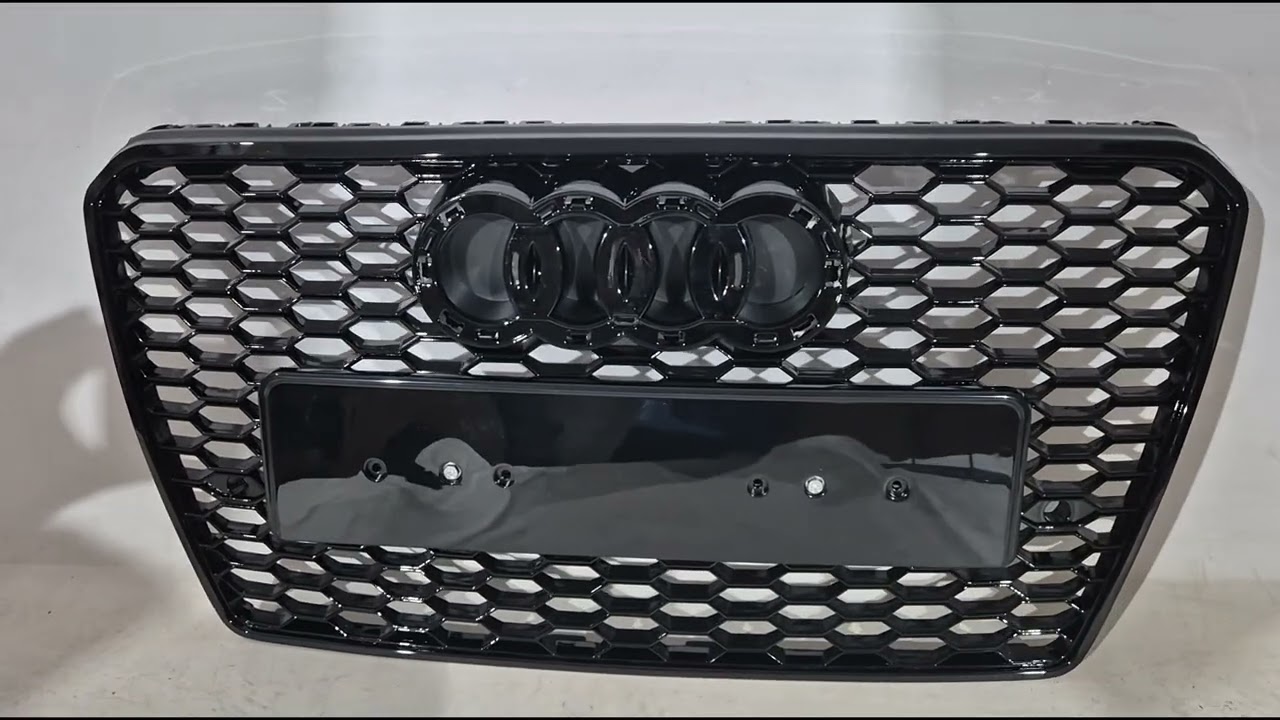 Audi A7 2010-2018 гг. Передняя решетка радиатора RS-Style (2010-2014, черная) Video 1