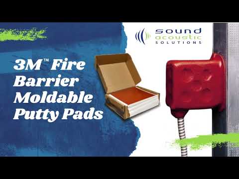 3M Fire Barrier Moldable Putty Pads for Wall Openings - 7" x 7", 20/case - Sound Acoustic Solutions