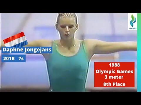 1988 Daphne Jongejans - The Netherlands - 201b - 7s - 3 meter Springboard Diving - Olympics Games
