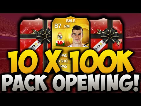 FIFA 15 - 10 X 100K PACKS! OMGGGG BALE!!!