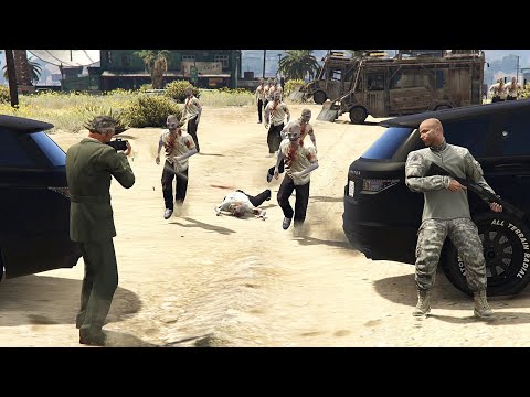 US Army vs Zombies - GTA 5 NPC Wars 11
