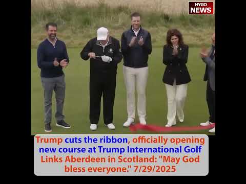 Trump cuts the ribbon opening new course, poses for photos; WH ballroom less 2 yrs, tribute $200M