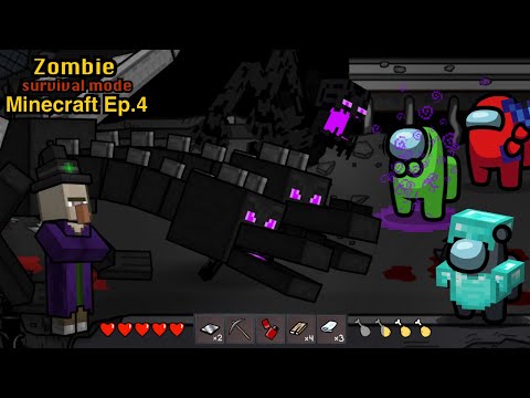 New Crewmate vs Ender Dragon Among Us Zombie 🛠 Survival Mode