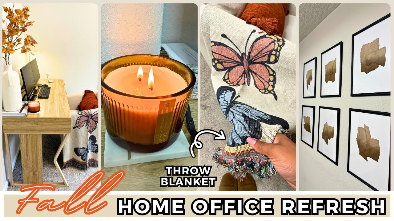 Fall 🍂2025 Home Office Refresh | DIY decor | Decorate With Me | Cozy Home Decor
