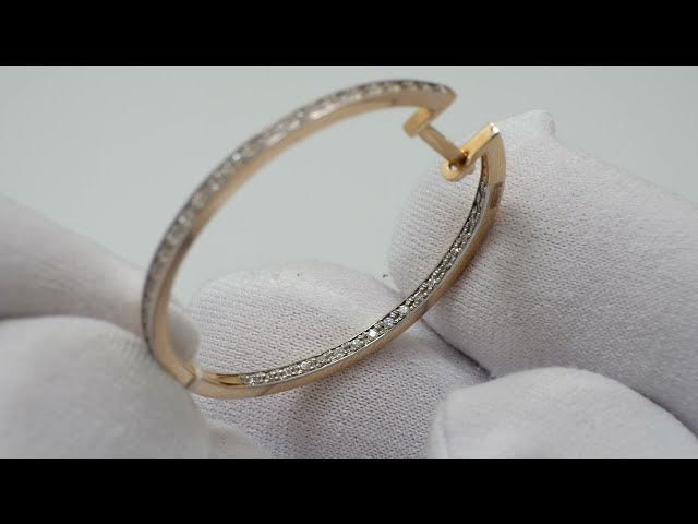 Золотые серьги кольца 1211101 Видеообзор