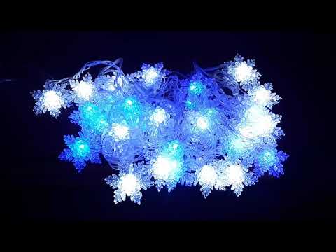 Гирлянда LED фигурка снежинка 7м