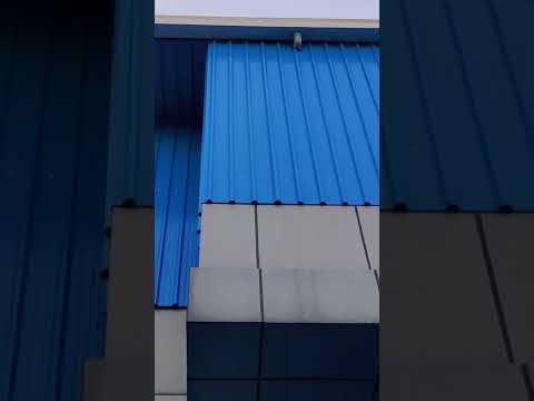 Color Coated GI Profile Sheet Roofing Shed blue and white