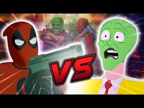 Deadpool goes WOLVERINE on the Mask! (Animated Cartoon FIGHT!) | DEATH BATTLE!