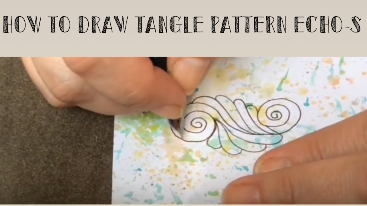 How to draw Tangle Pattern Echo-S - Lesson 18