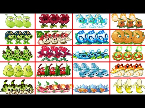 Random 20 Team Plant Vs Team 99 zombie NOOB - PRO - HACKER - PvZ 2 Discovery