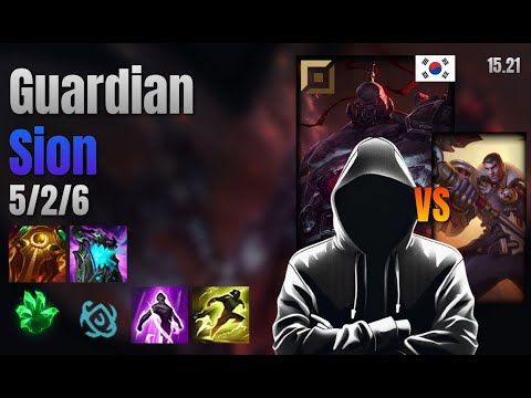 Guardian Top Sion vs Jayce lol KR solo rank Full Game 15.21 | 가디언 사이온 vs 제이스