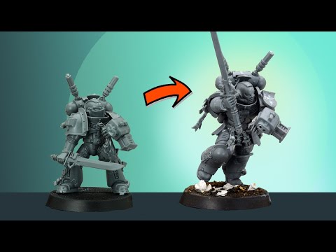 KITBASHED boring GREY KNIGHTS to dynamic PRIMARIS SPACE MARINES for Warhammer 40.000
