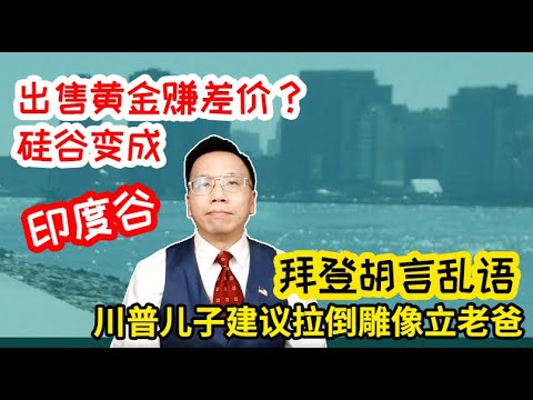 , title : '出售黄金赚差价硅谷变成印度谷，儿子呼吁停止拉倒雕像否则全改川普像 Sell gold to make difference, silicon valley becomes India valley.'