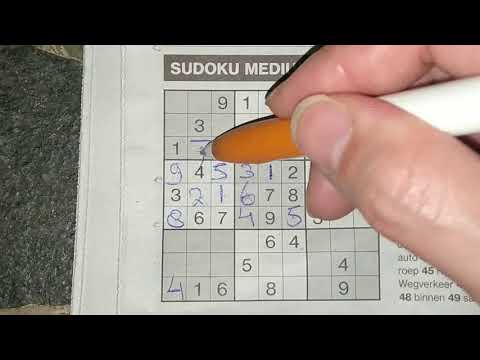 Last Sudoku puzzle of the year 2019, Medium Sudoku puzzle. (#383) (12-31-2019)
