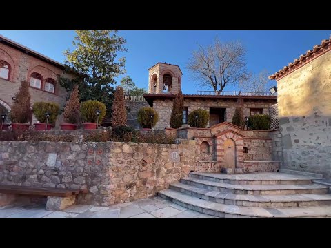 The Monastery of Great Meteoron WALKING TOUR  |  Orpheus Odyssey - Legends on Strings  [ 4K video ]