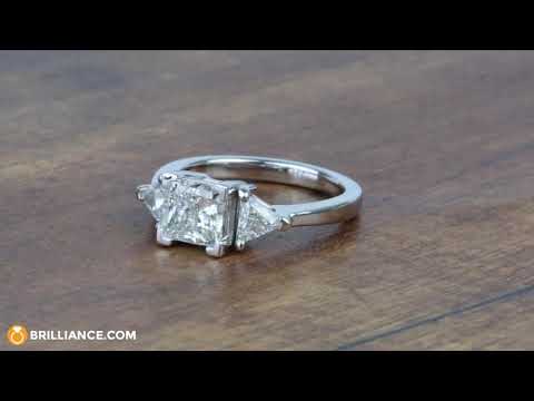 1.50 Carat Trillian Princess Diamond Engagement Ring