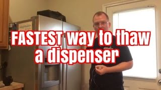 The FASTEST way to thaw a frozen dispenser!