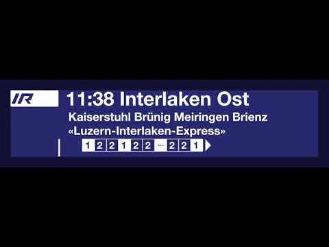 ZB Ansage - Einfahrt des IR nach Interlaken Ost - in Giswil
