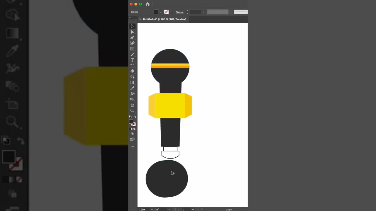 Draw a vector art | Mike Illustration art | Vector art flat design #shorts #adobeillustrator #art